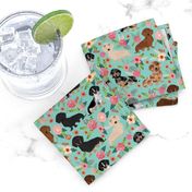 doxie dachshunds florals cute dog fabric best dog designs cute dogs florals vintage flowers