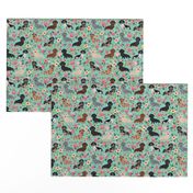 doxie dachshunds florals cute dog fabric best dog designs cute dogs florals vintage flowers