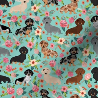 doxie dachshunds florals cute dog fabric best dog designs cute dogs florals vintage flowers