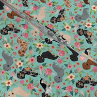 doxie dachshunds florals cute dog fabric best dog designs cute dogs florals vintage flowers