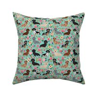 doxie dachshunds florals cute dog fabric best dog designs cute dogs florals vintage flowers