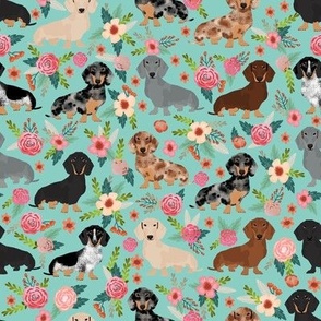 doxie dachshunds florals cute dog fabric best dog designs cute dogs florals vintage flowers