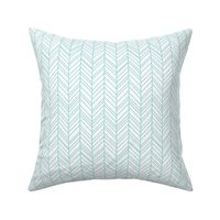 geo joe no.17 herringbone feathers light teal - tribal aztec geometric modern pattern