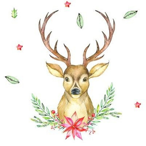 Hello Deer Holiday Print