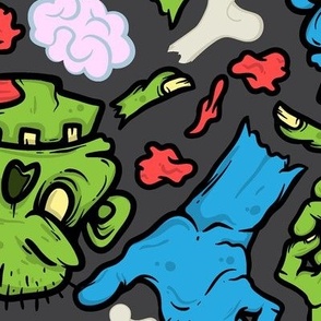 Halloween Zombie Fabric