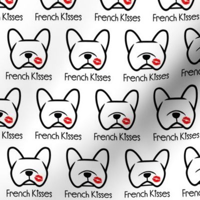 French Bulldog kisses - pucker up,  Frenchie dog love!