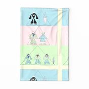 The Jazz Age in Triangles Tea-Towel