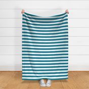 wide stripes ocean blue