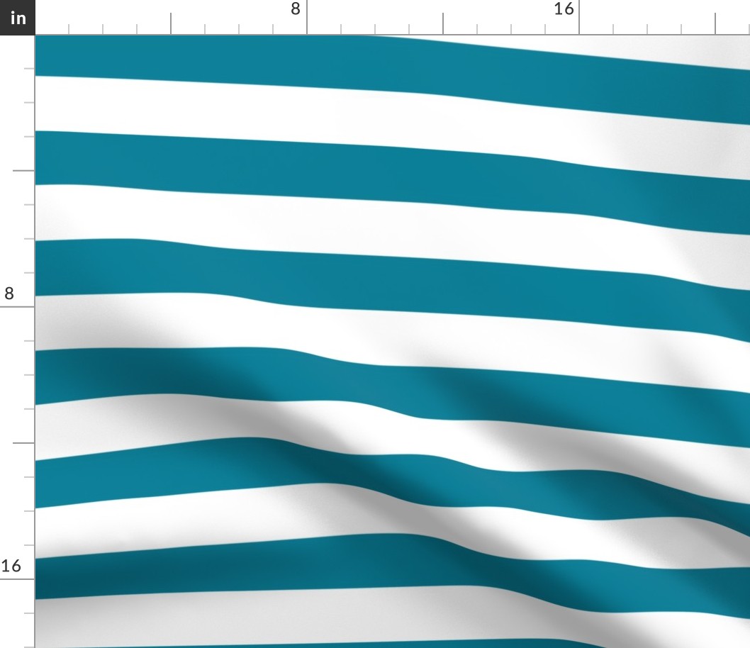 wide stripes ocean blue