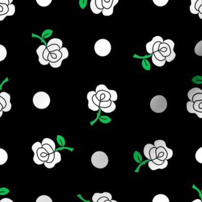 White rose black repeat