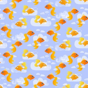 Goldfish on a blue sky