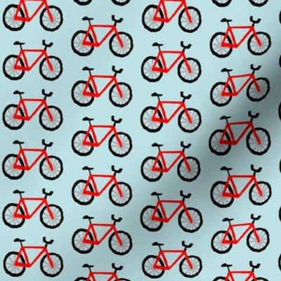 Bicycles on Blue