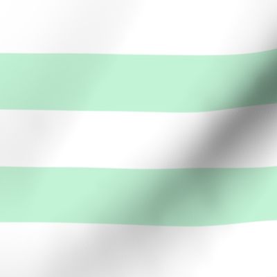 wide stripes mint green