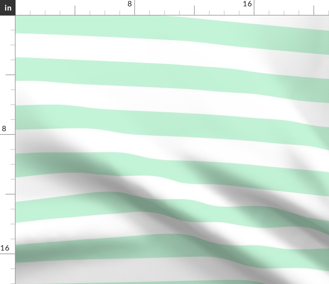 wide stripes mint green