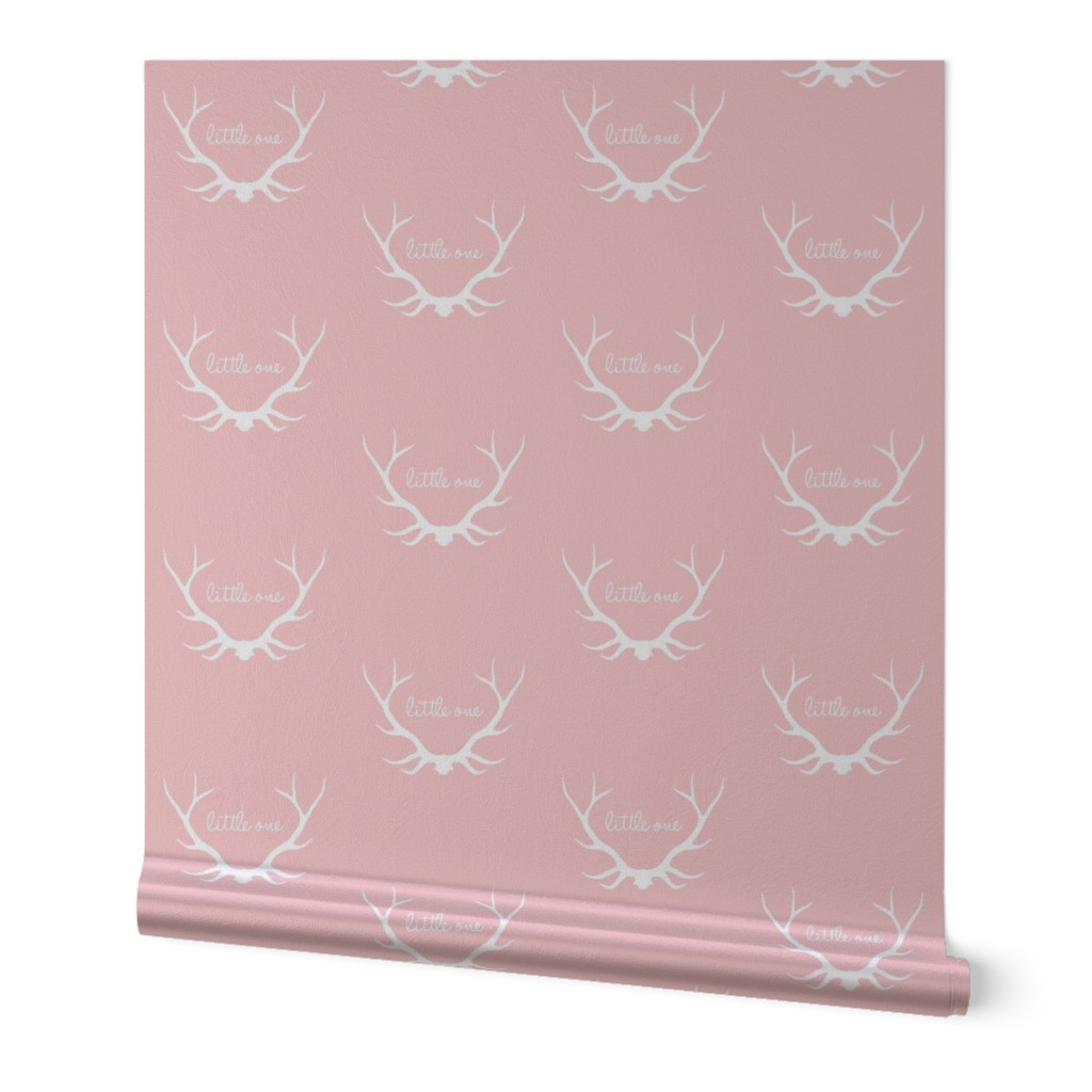 Little One - pink and white deer elk antlers