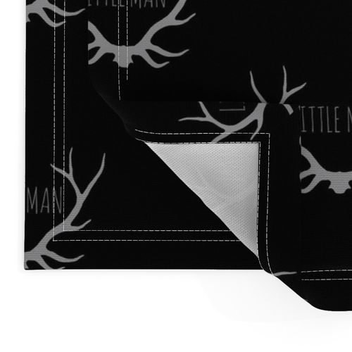 Little Man Antlers - black and white