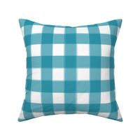 brushed wide gingham ocean blue