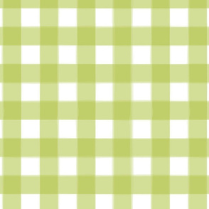 brushed wide gingham pea green