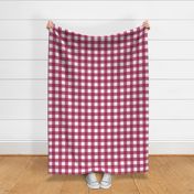 brushed wide gingham merlot red