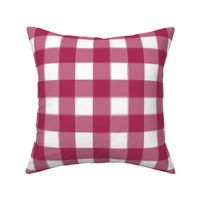 brushed wide gingham merlot red