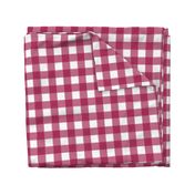 brushed wide gingham merlot red