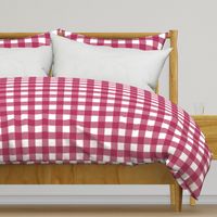 brushed wide gingham merlot red