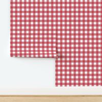 brushed wide gingham crimson red