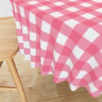 brushed wide gingham bubble gum pink