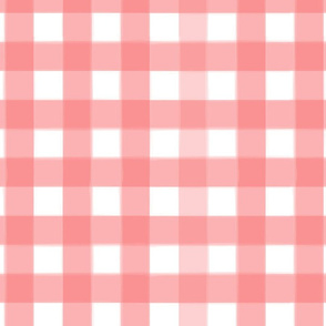 brushed wide gingham coral