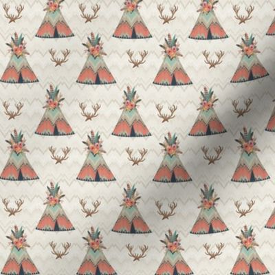 Small Scale Teepees in Ikat Chevron