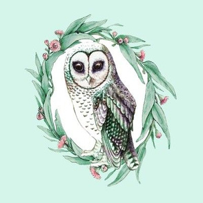 Sooty Owl Wreath Cushions 18inch