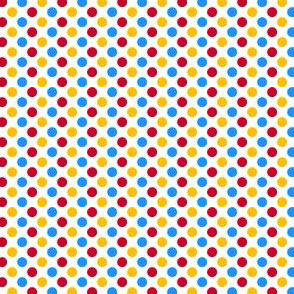 Primary Polka Dots -  White