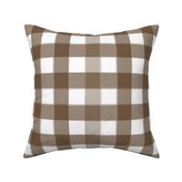 brushed wide gingham mocha brown