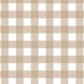 brushed wide gingham sand brown