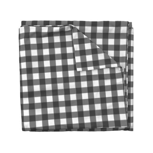 brushed wide gingham midnight black