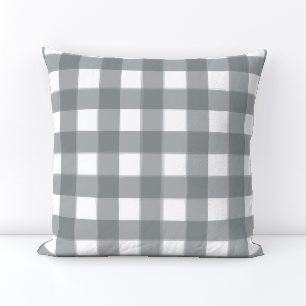 brushed wide gingham dark platinum grey