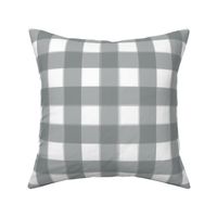 brushed wide gingham dark platinum grey