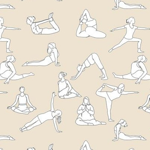 Yoga on Beige