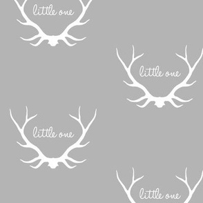 Little One Antlers ~ Grey/white