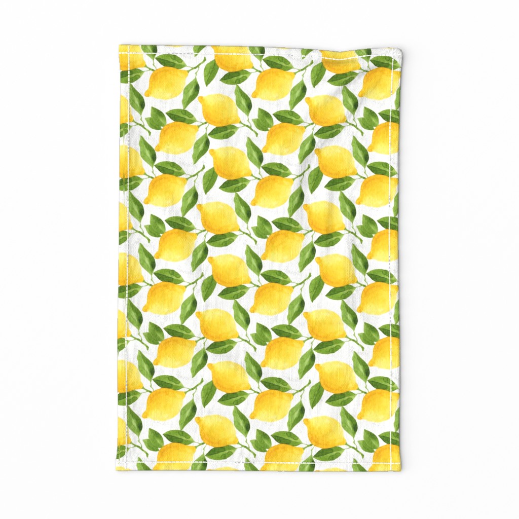 Watercolor Lemons Pattern