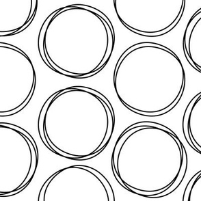 doodle circles » black + white no.2