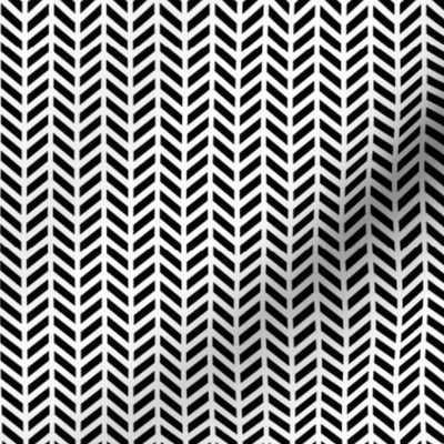 tiny herringbone » black + white no.2