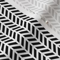 tiny herringbone » black + white no.2