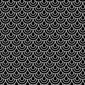 doodle scallops reversed » black + white no.2