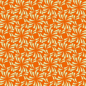 Geometric Floral  - Orange