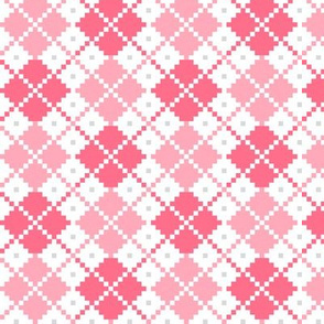 knitted pink no.4 LG argyle