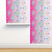 Whimsical Butterfly Border Print with Rainbow Dots Large Version