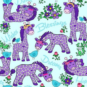 Baby_Giraffes_Birds_Flowers_Purple_Teal_BANDS