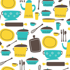 kitchen 100 (lemon & aqua)