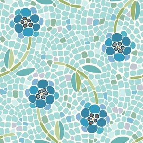 ditsy mosaic forget me nots